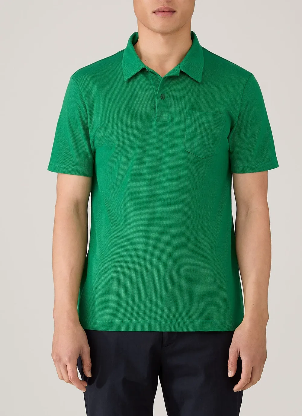 Crisp Everyday Slim Fit Mesh Cotton Short Sleeve Polo Shirt