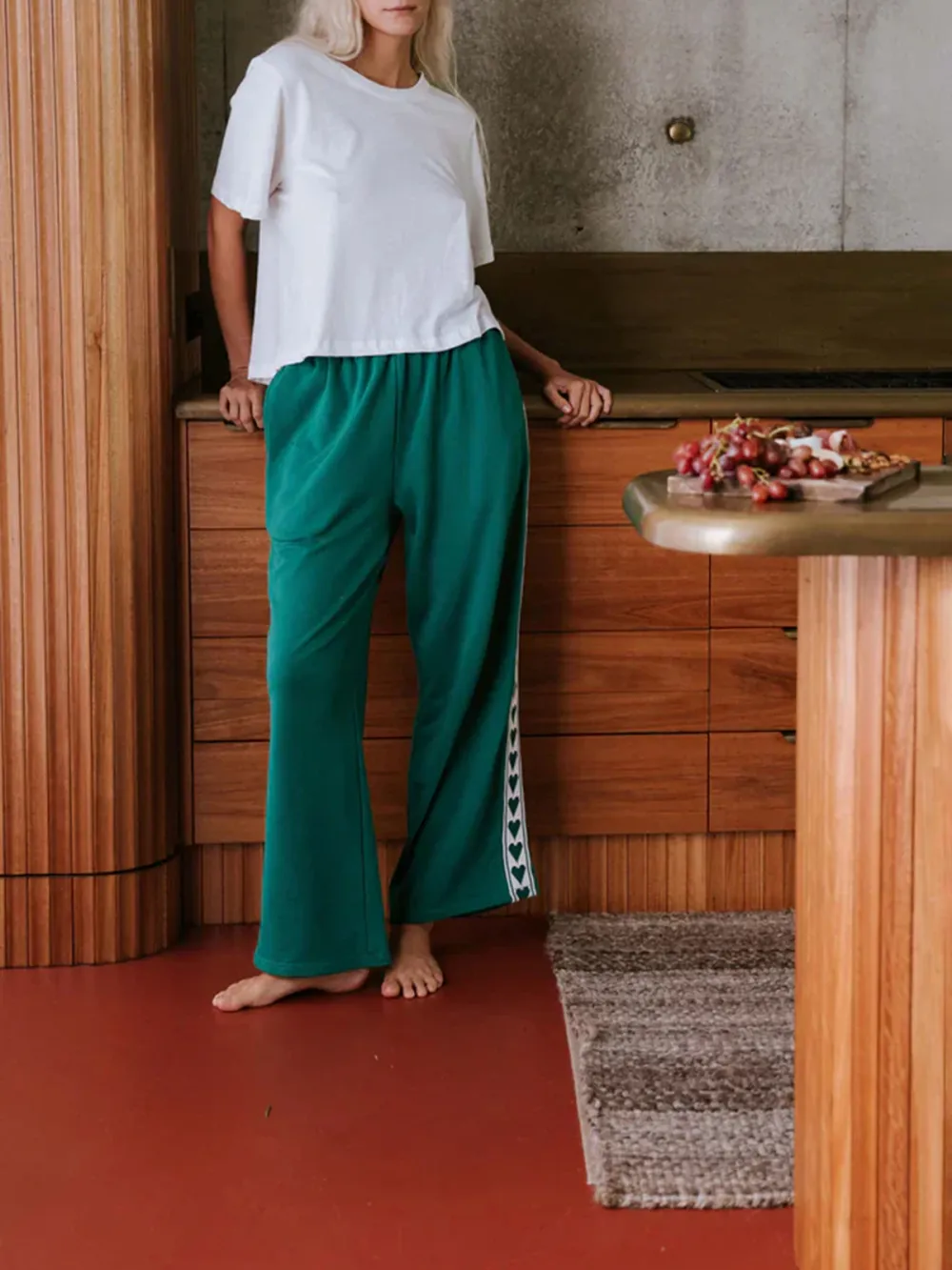 Casual Style Track Pant Green