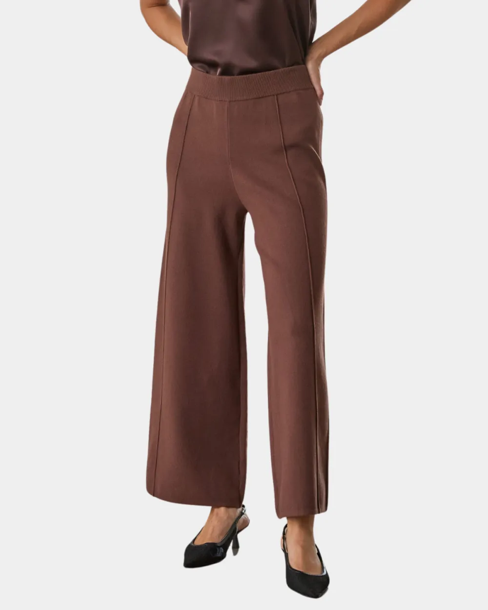 Relaxed Front Seam Sweater Pants