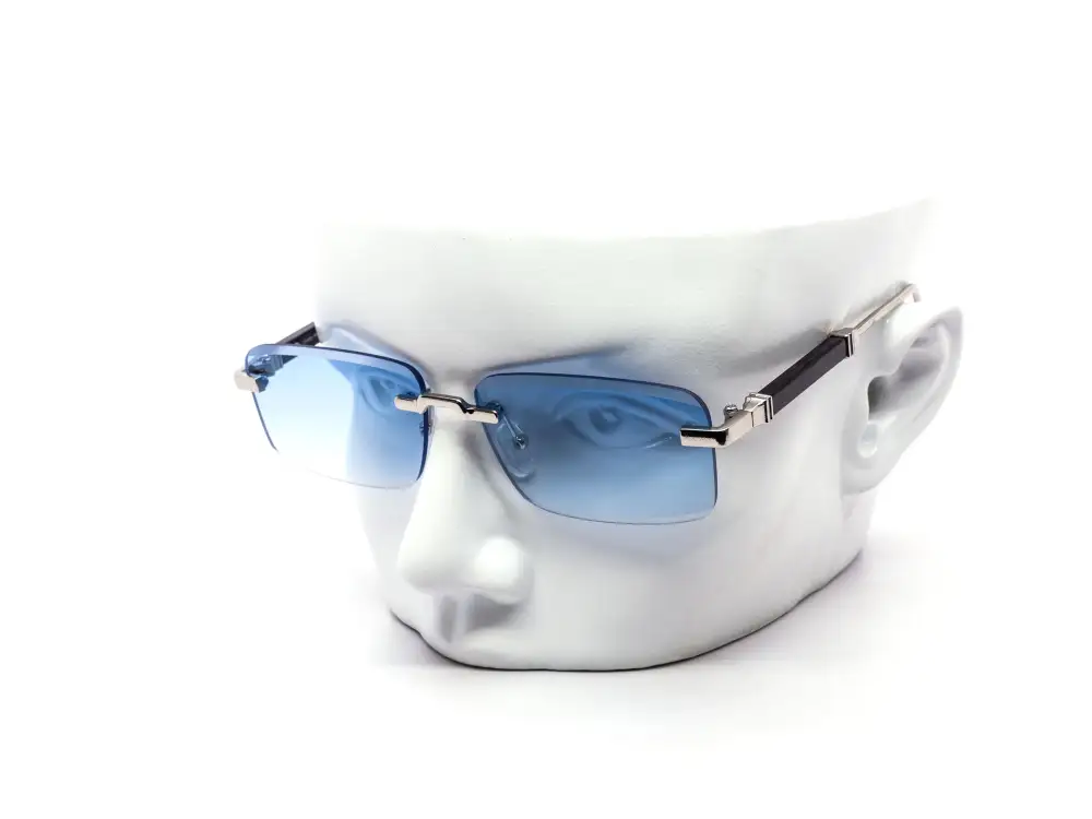 12-Pack Modern Rimless Rectangle Gradient Sunglasses