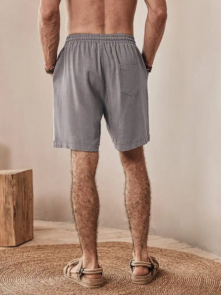 Men's Casual Soft Linen Blend Shorts