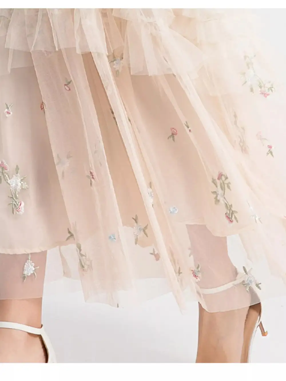 Floral Tulle Maxi Dress