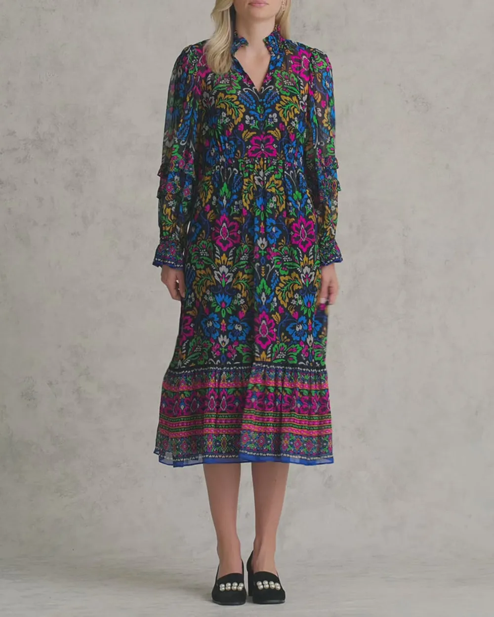 Printed Midi Dress