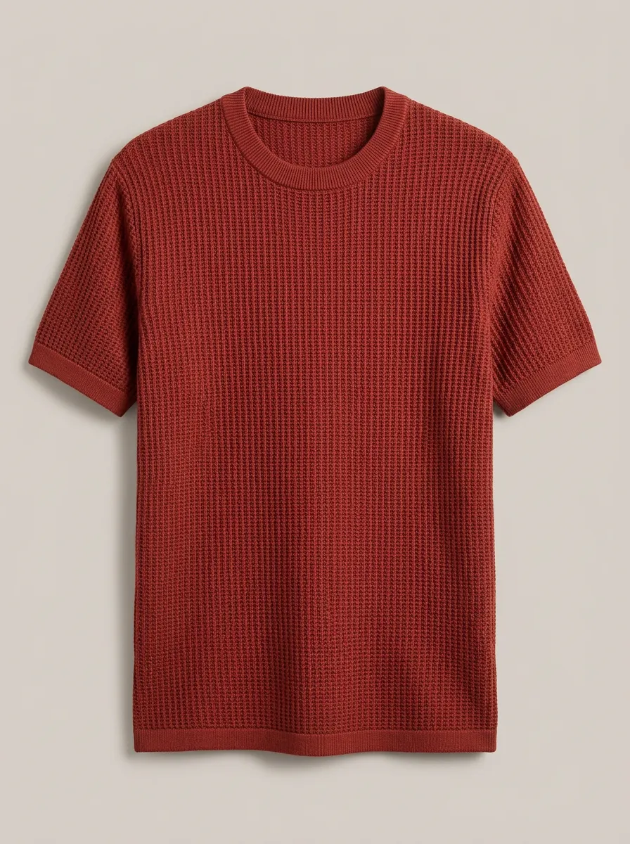 Modern Modern-Look Men's Knit Crew-Neck T-Shirt