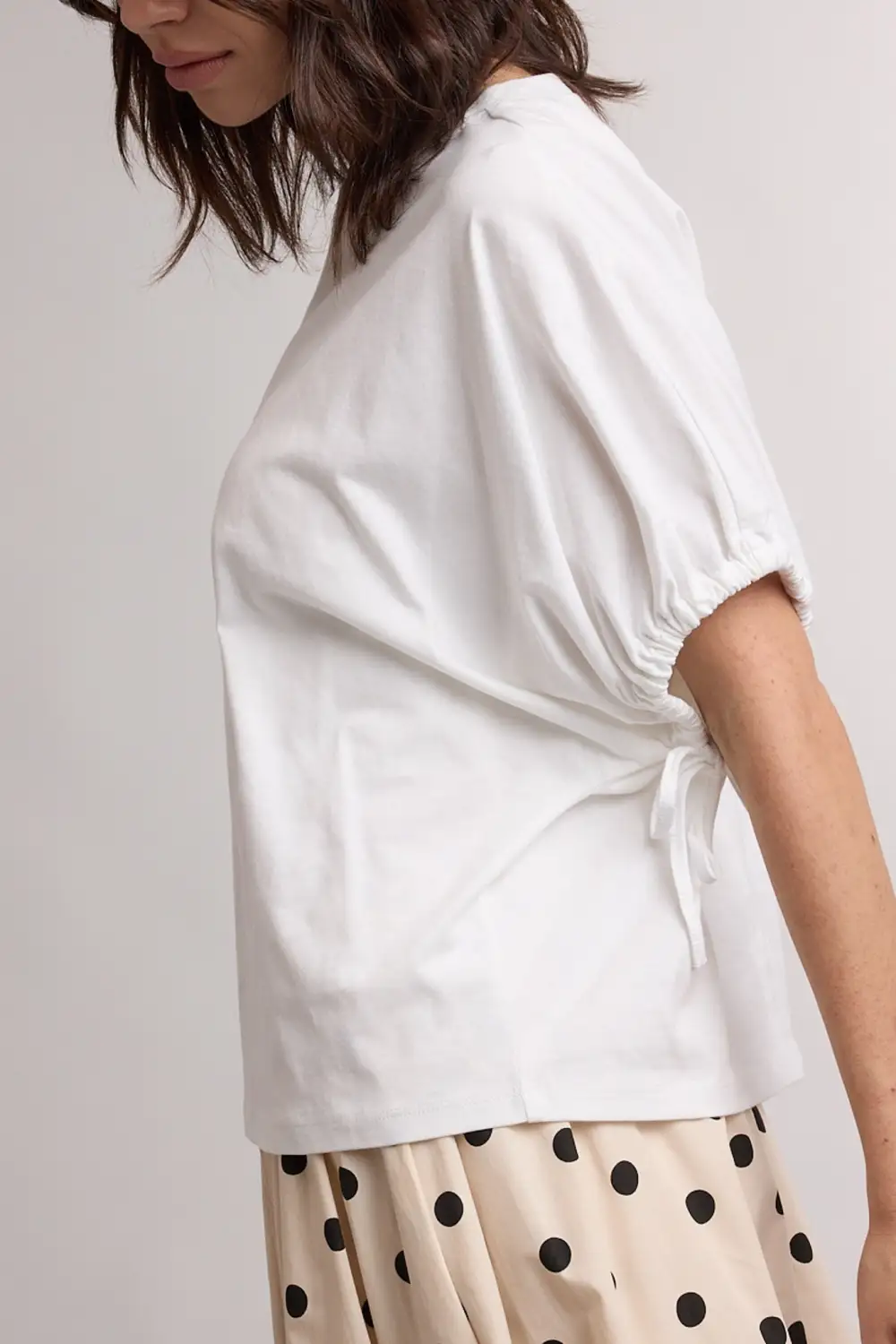 Gathered Sleeve Everyday Tee