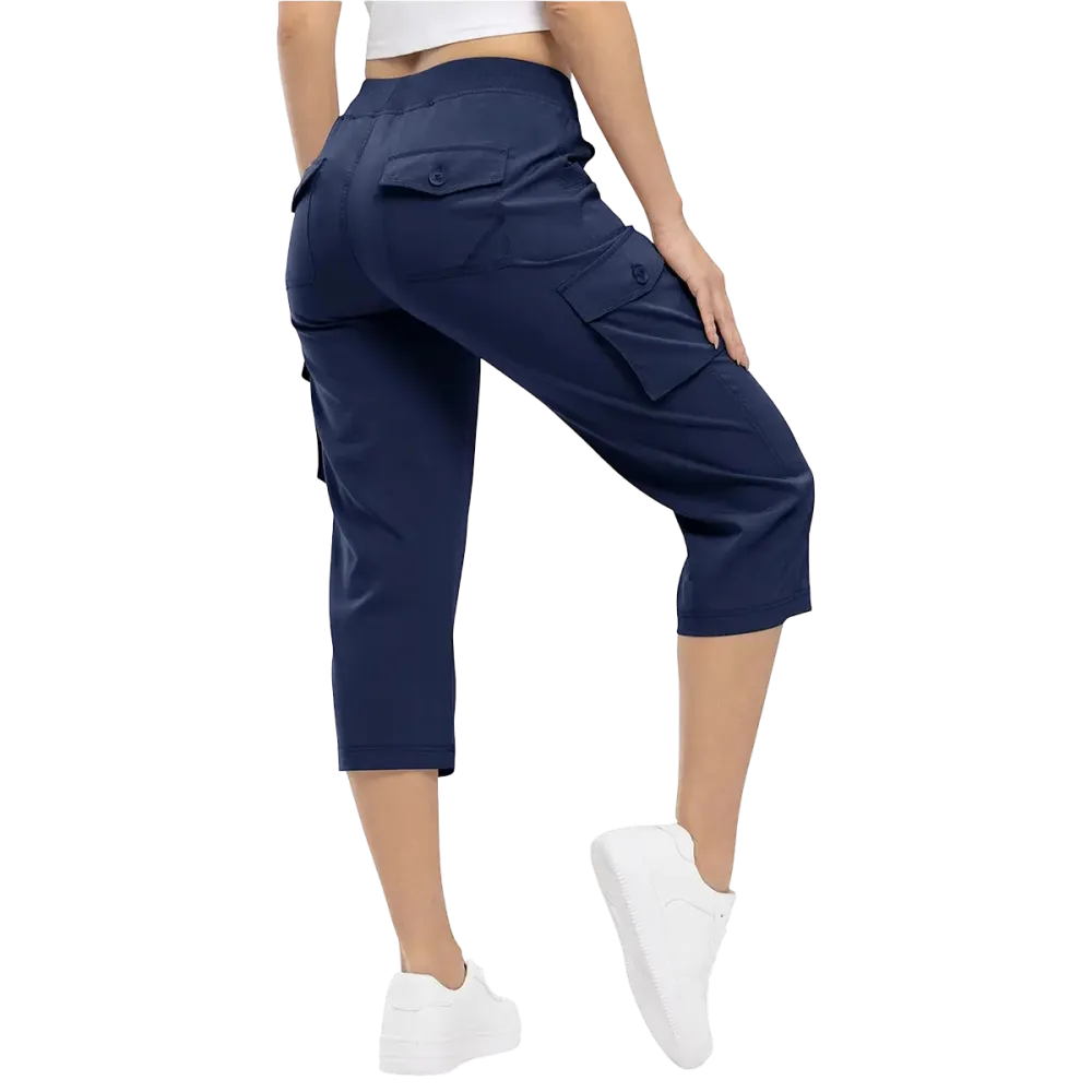 Women's Cargo Pants Plus Size Outdoor Lightweight Capris Casual Trip Loose Shorts
