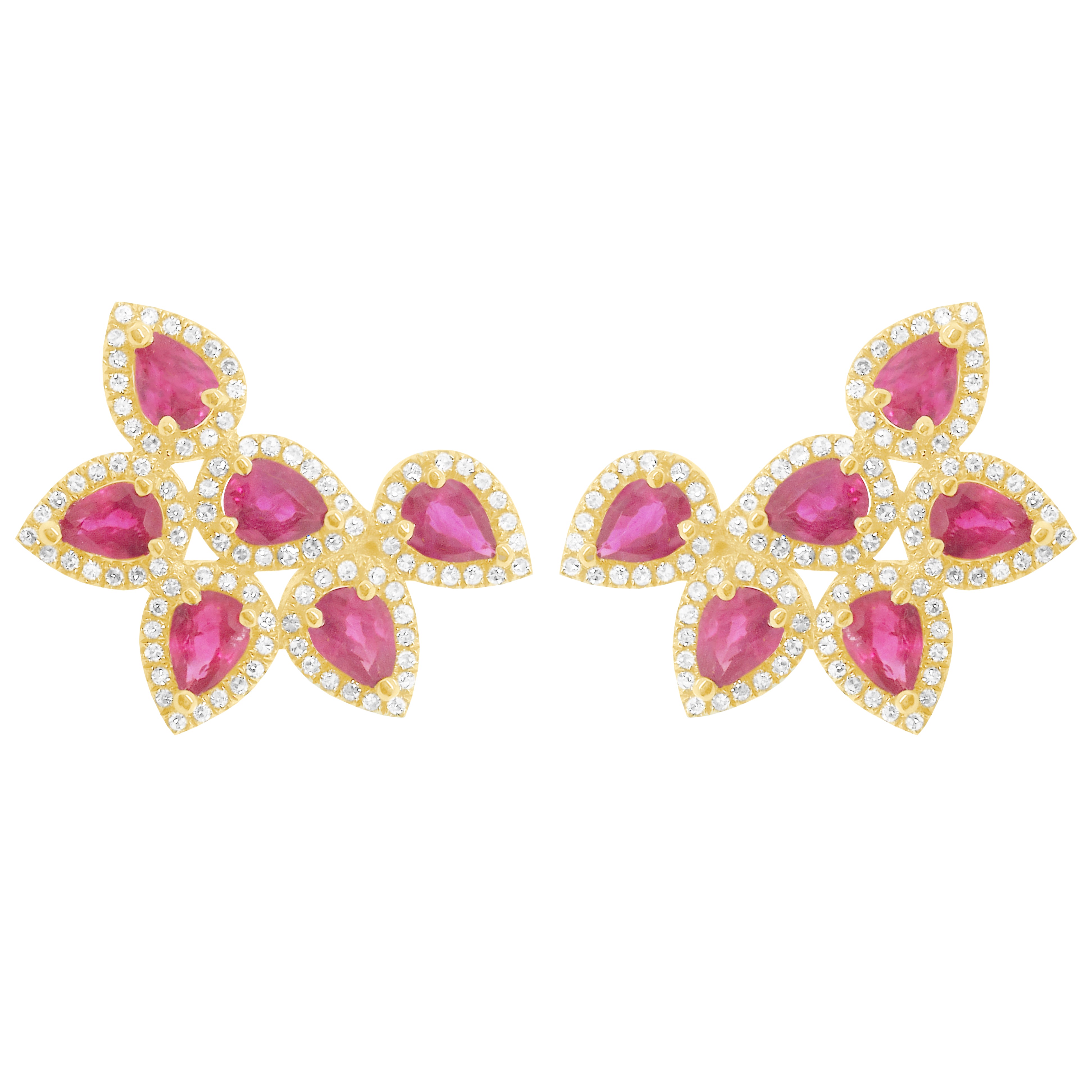 Curved Statement Gem Detail Earrings