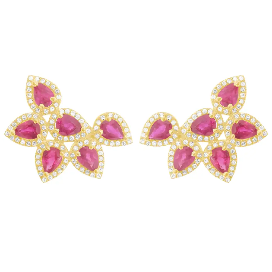Curved Statement Gem Detail Earrings