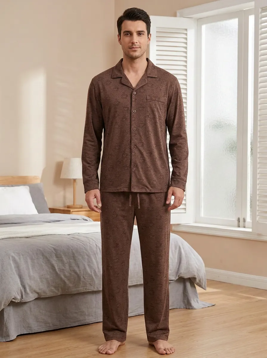 Modern Design Classic Men's Pajama Set