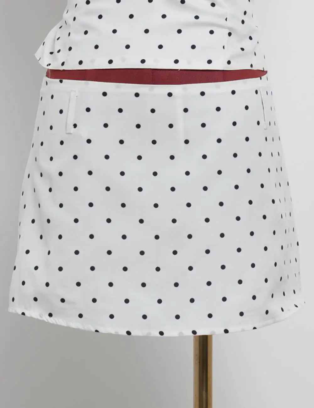 Chic Color Block Polka Dot Mini Skirt