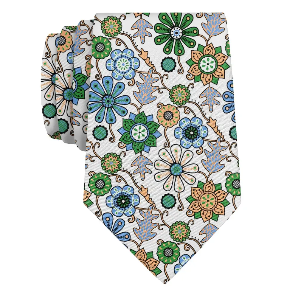 Elegant Floral Motif Necktie