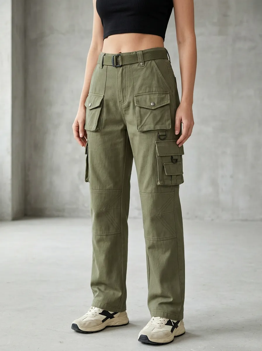 Signature Multi Pocket Sport Look Women's Multi Pocket Cargo Pants
