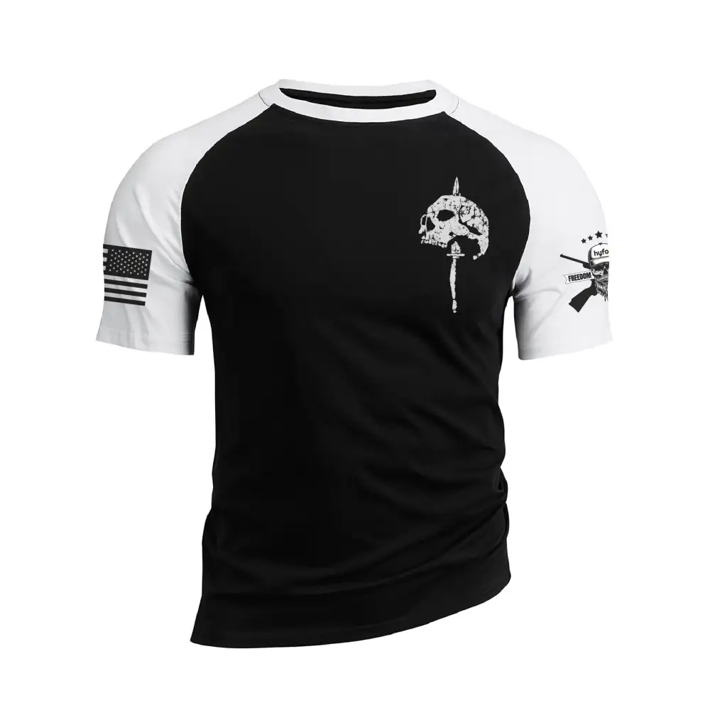 NO RISK NO STORY RAGLAN GRAPHIC TEE