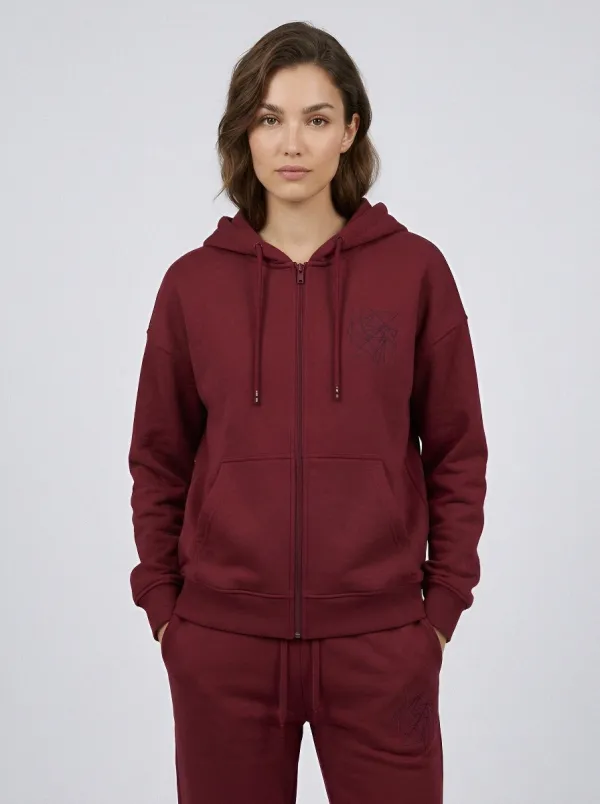 Women's Sage Green Elastic-Waist Joggers Cuffed Joggers Zip-Up Hoodie Jacket & Jogger Set