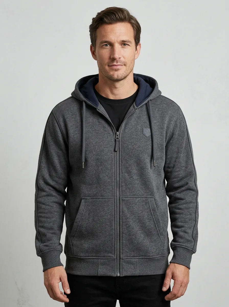Training Zip-Up Hooded Detail Men's Sport Jacket