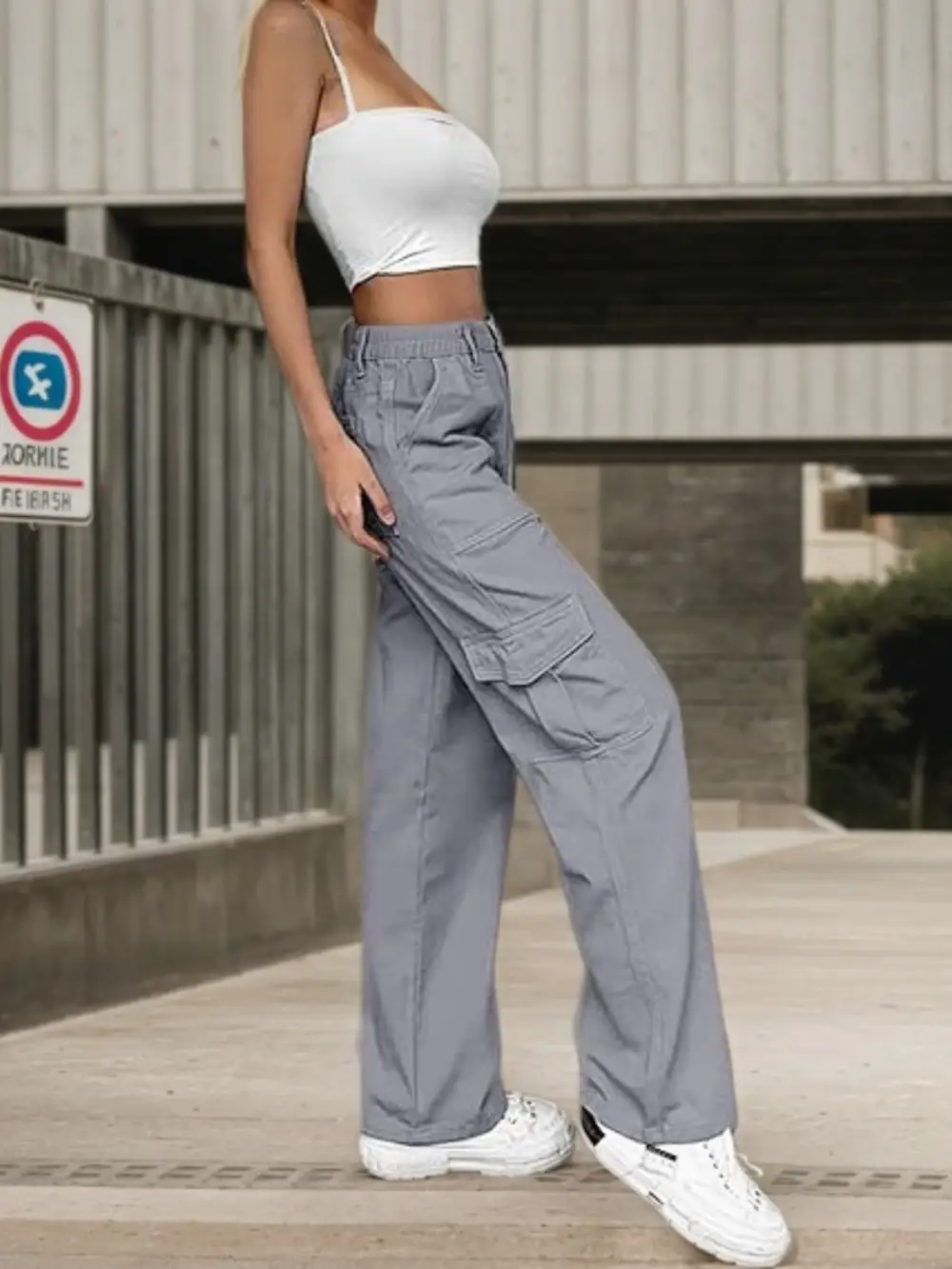 Utility Wide Leg High Waist Cargo Pants