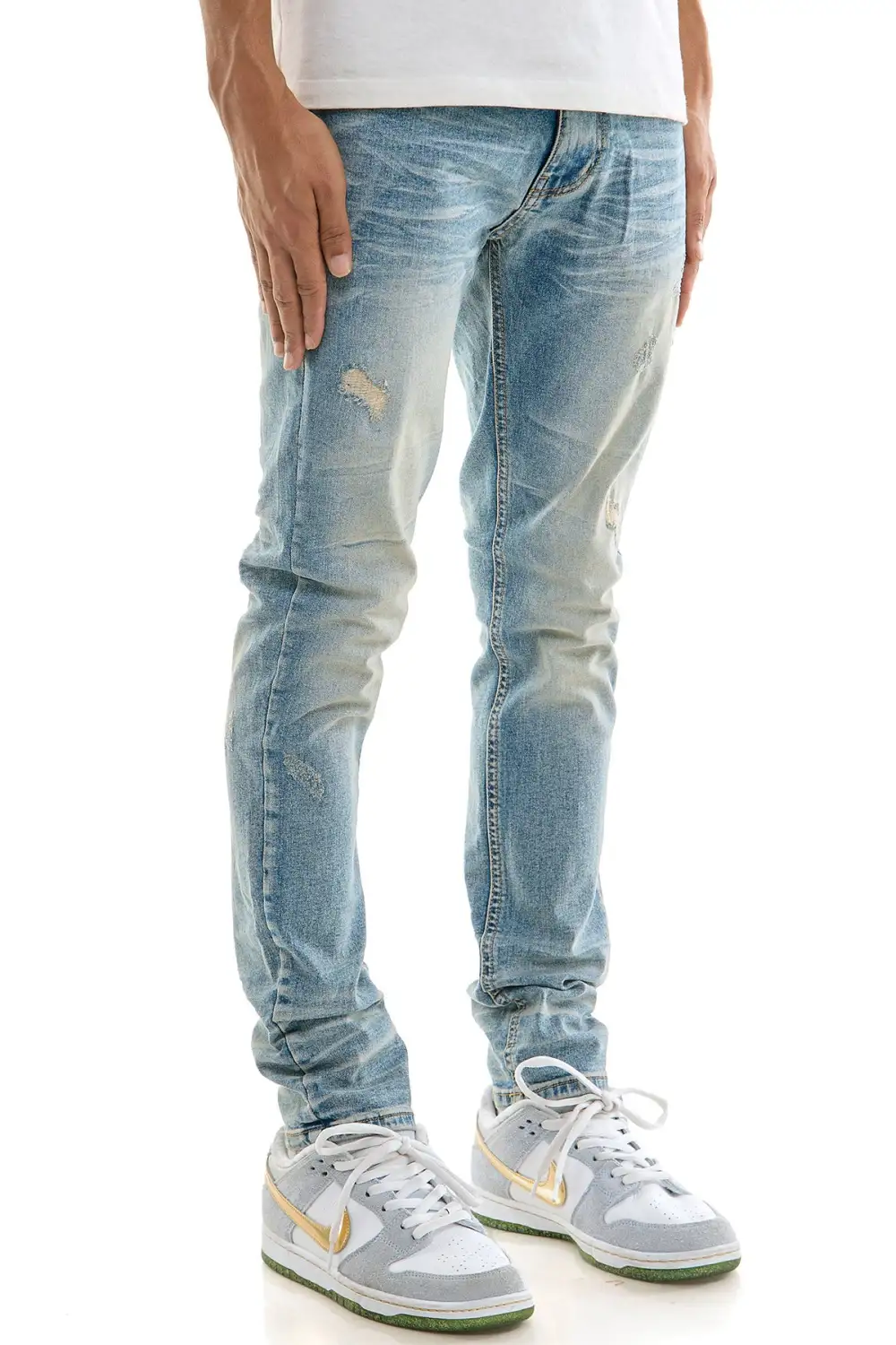 Men's Skinny Distressed Stretch Jeans