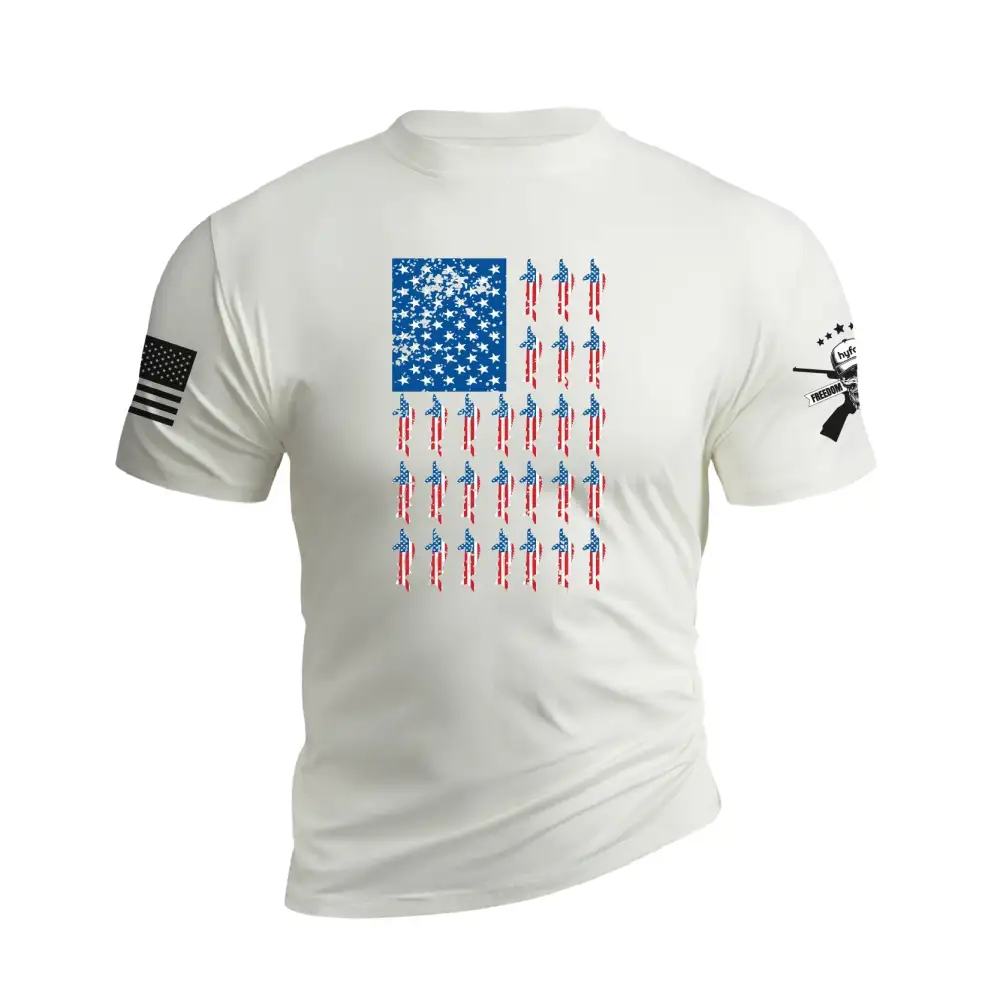 USA FLAG FISHING WATERPROOF GRAPHIC TEE