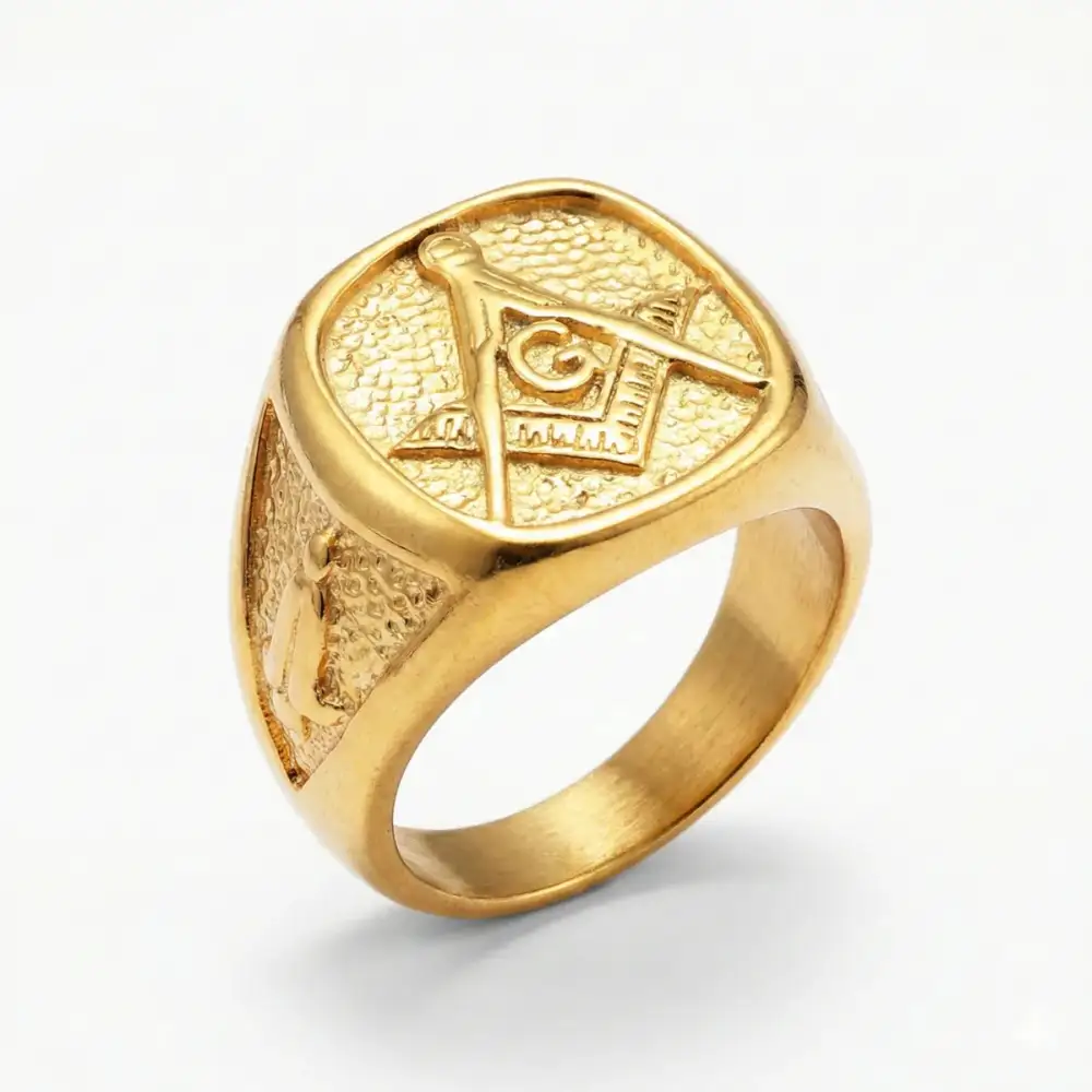 Men's Freemason Signet Ring