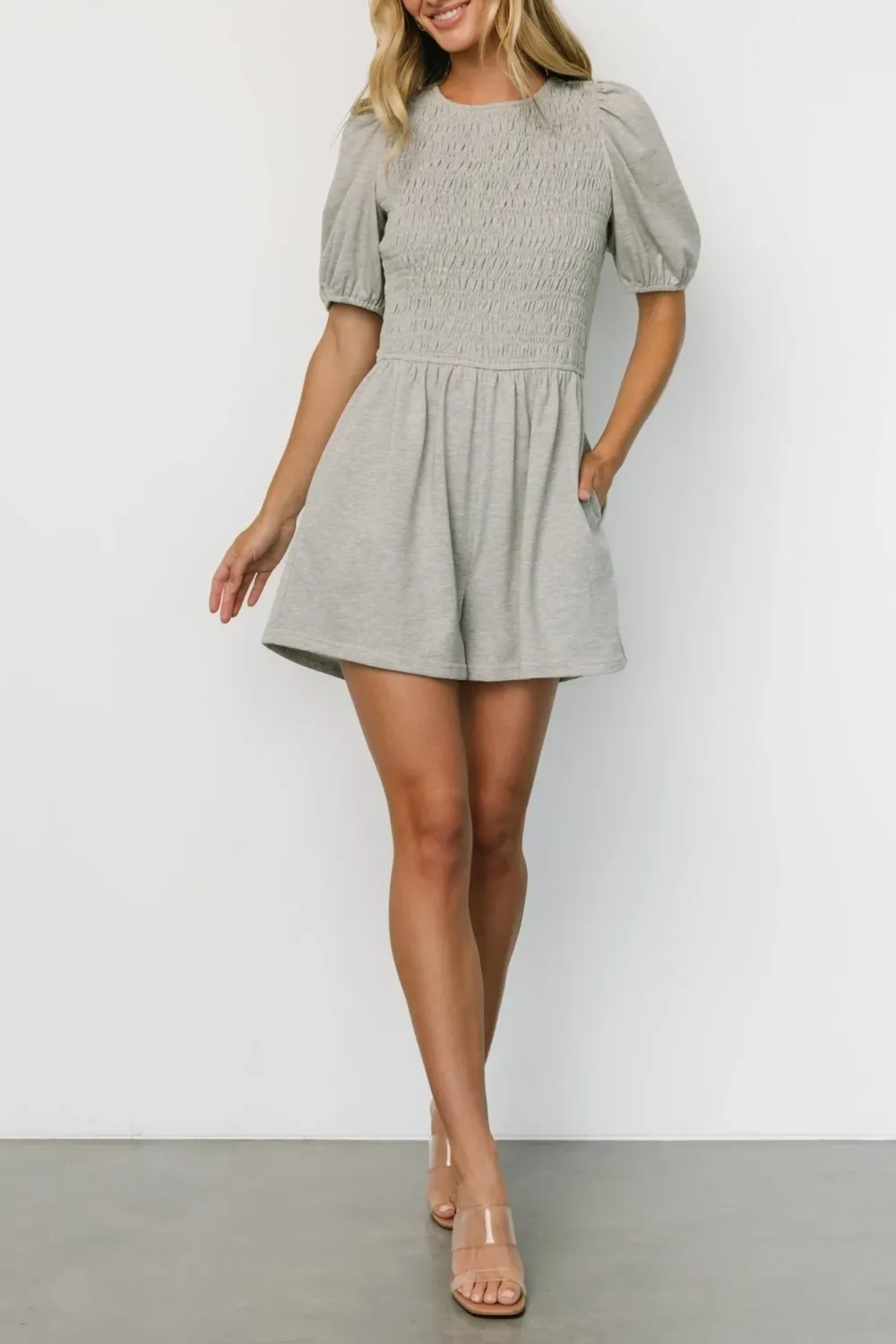 Classic Solid Color Pleated Lace-Up Jumpsuit