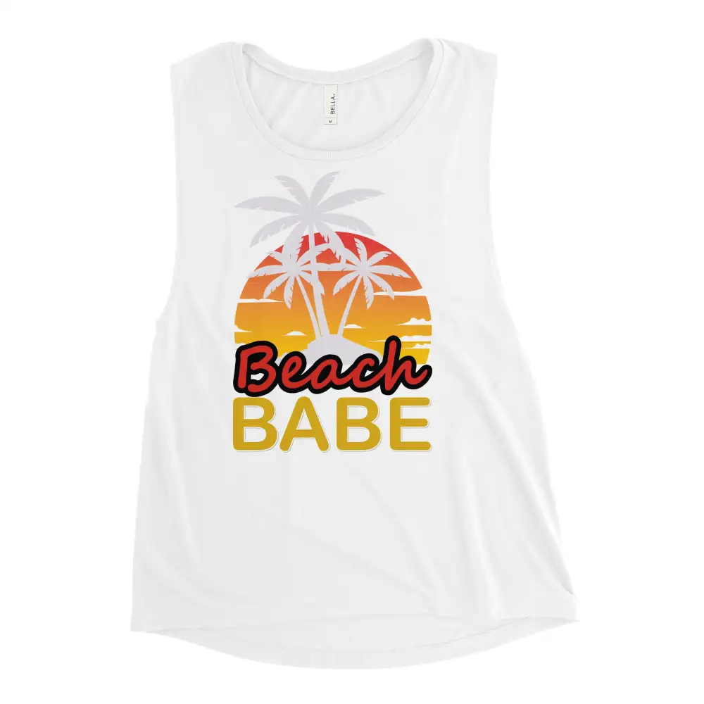 Ladies Muscle Tank Beach Babe Tank Top