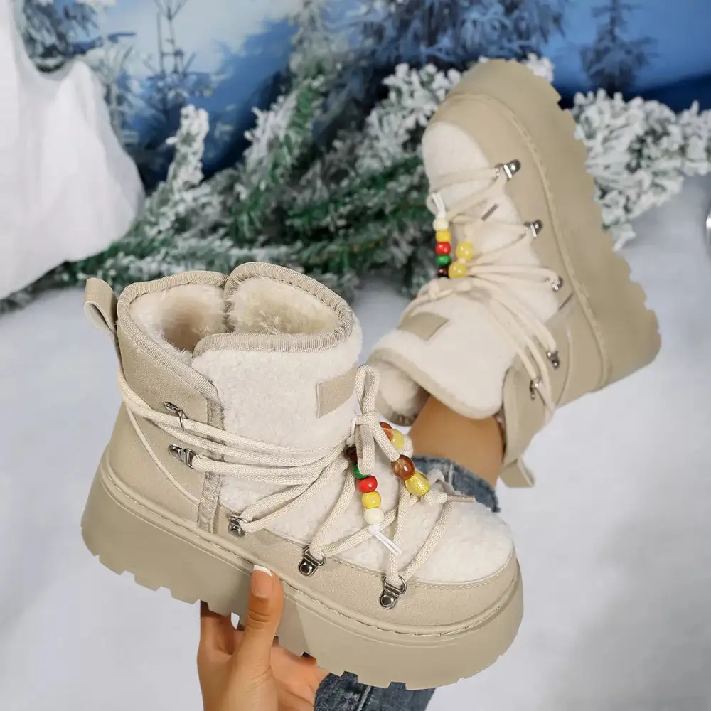 Lace Up Platform Winter Boots