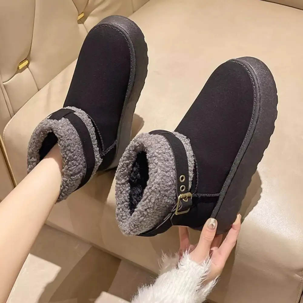 Cozy Plush Lined Winter Ankle Boots