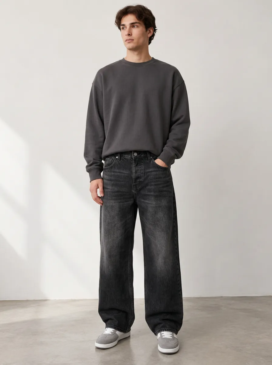 Men's Vintage Inspired Wide Leg Jeans