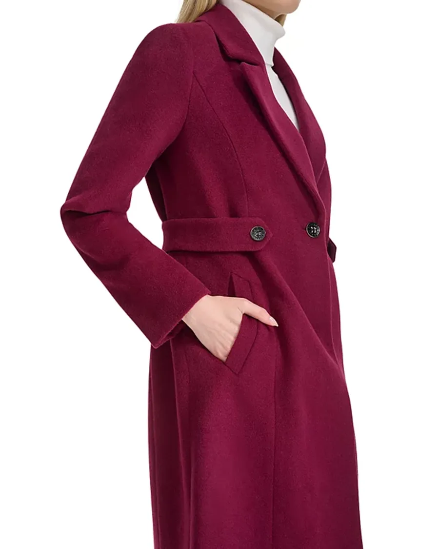 Front Button Closure Breasted Coat