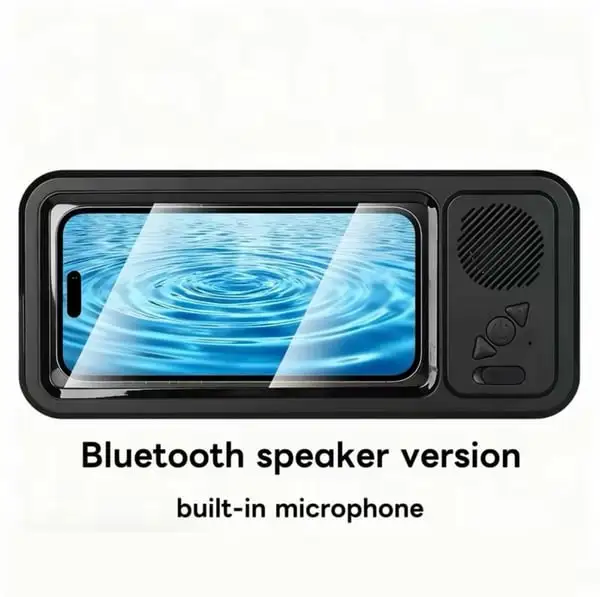 🔥Shower Phone Holder with Wireless Bluetooth Speaker