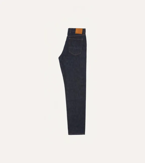 Dark Blue Loose Fit Denim Pants