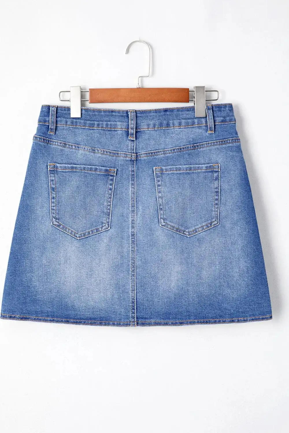 Loose Wrap Denim Skirt