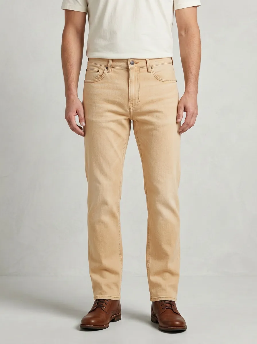 Everyday Textured Straight Jeans