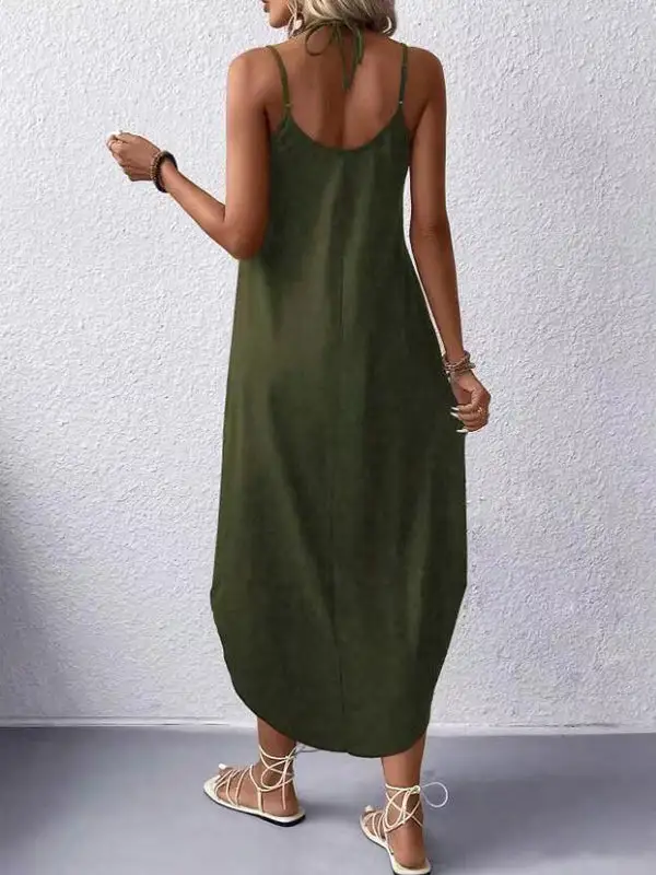 Loose Plus Neck Maxi Dress