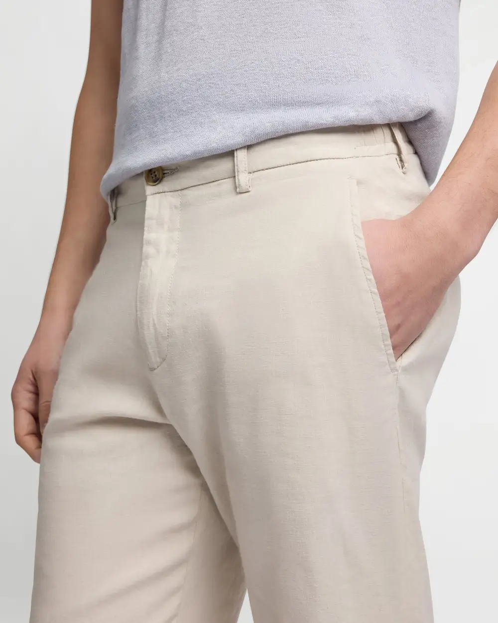 Stretch Linen Tailored Trousers