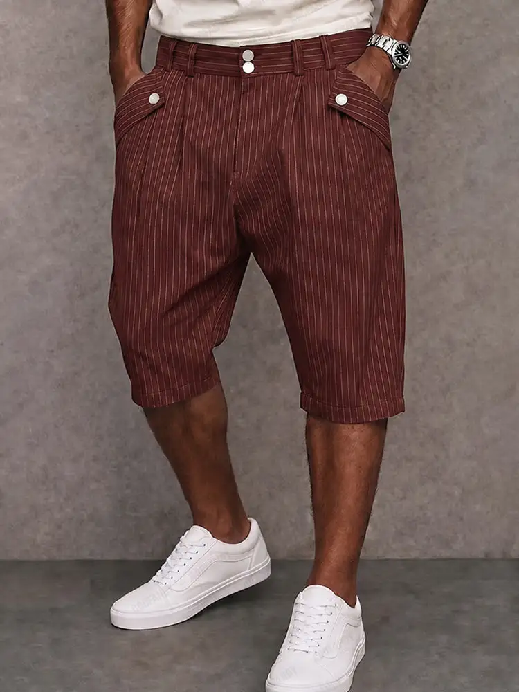 Men's Smart Casual Pinstripe Shorts