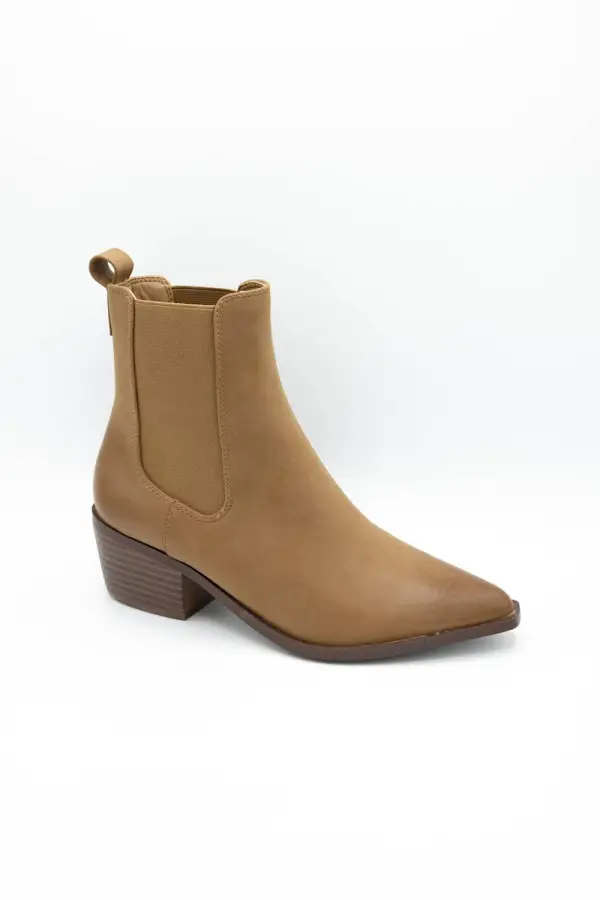 Chelsea Leather Pointed Toe Ankle Bootie