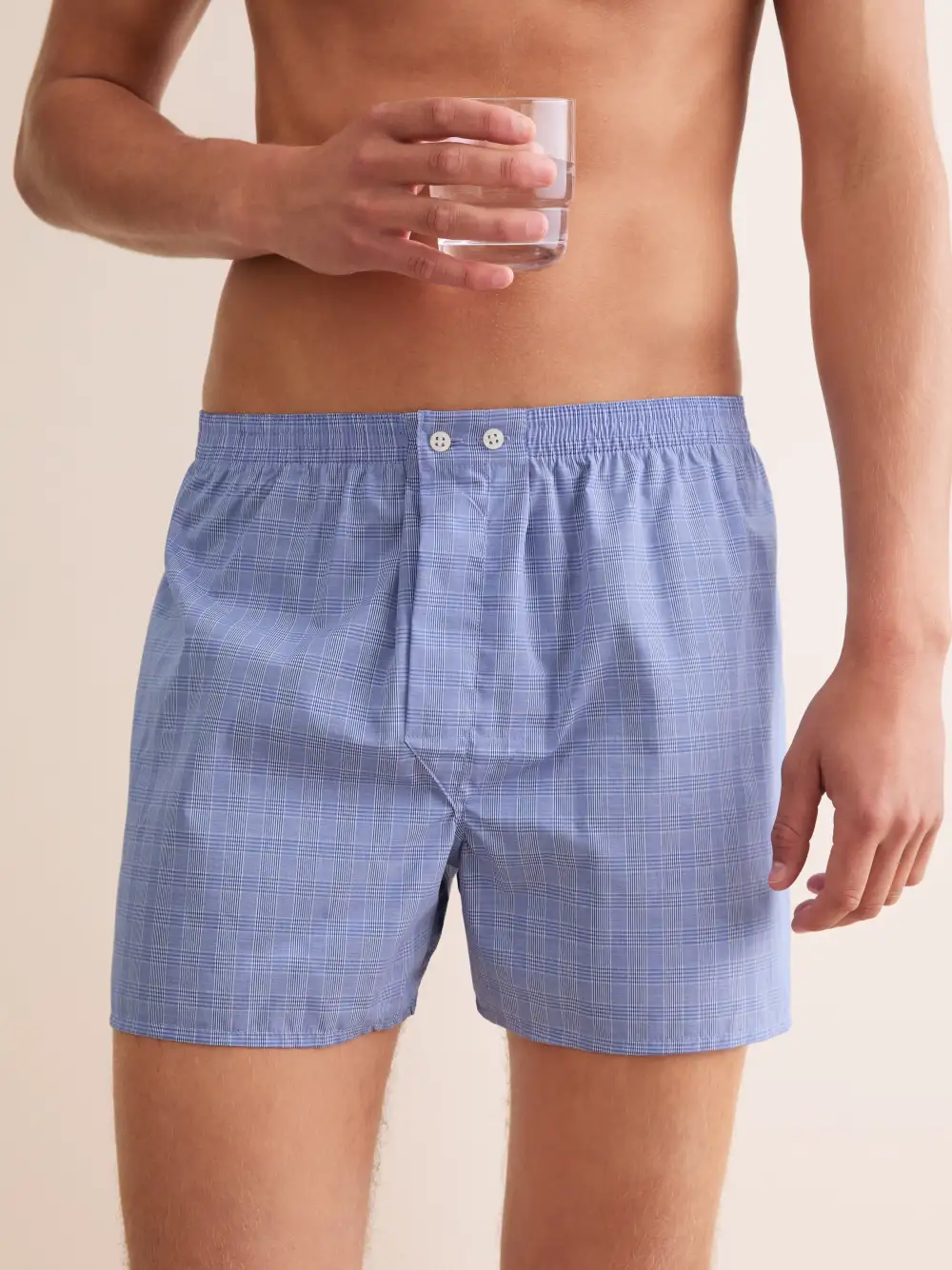 Classic Fit Cotton Grid Check Boxers