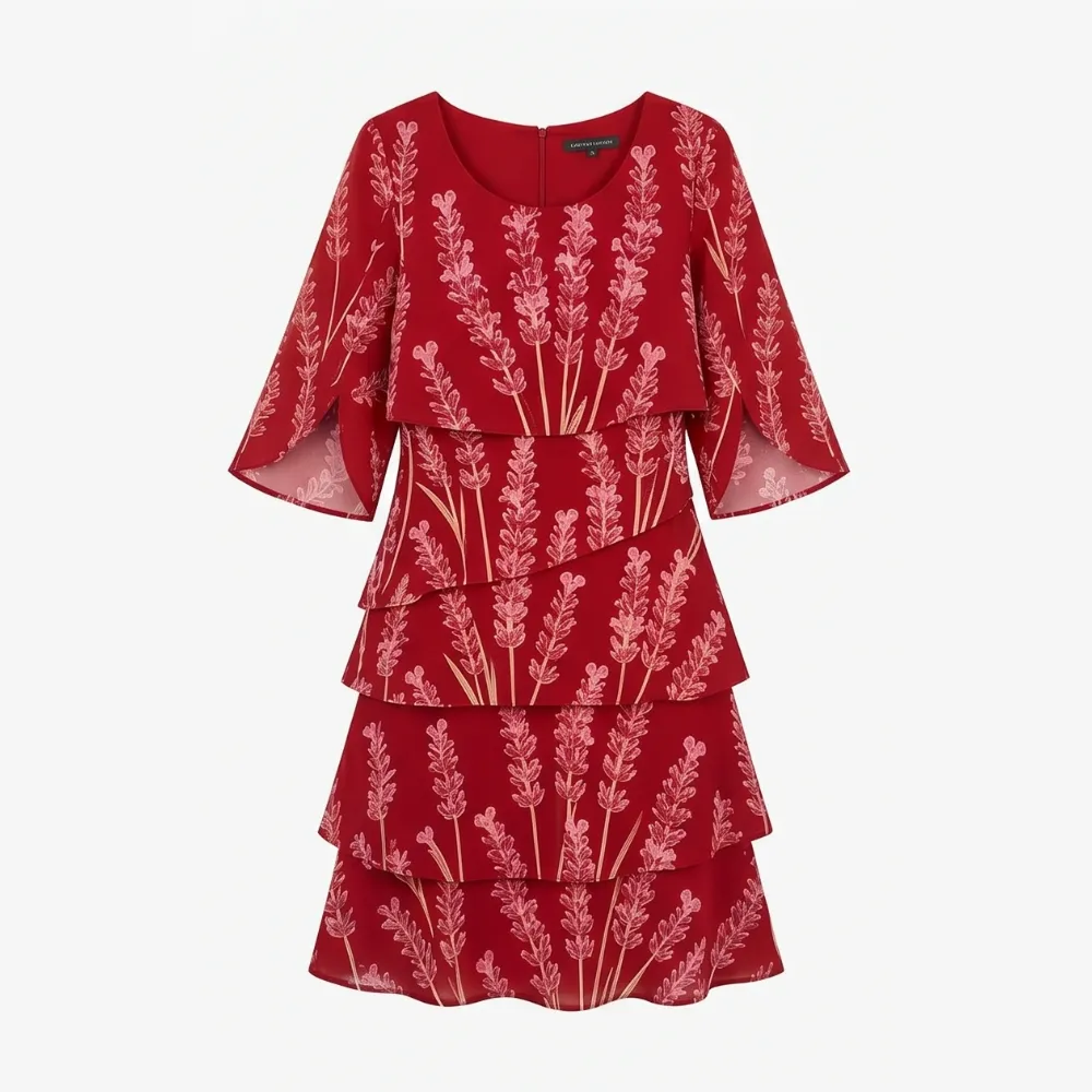 Tiered Floral Lumielle Midi Dress