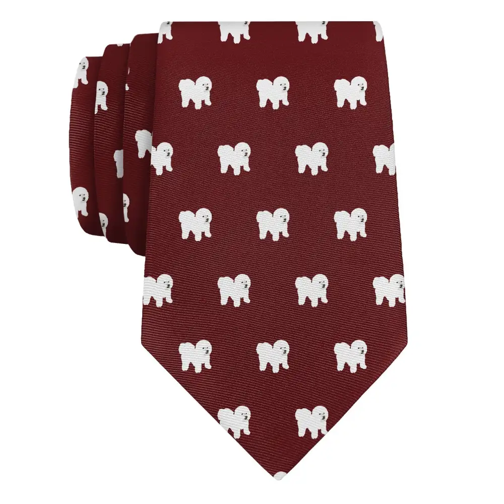 Bichon Dog Pattern Necktie