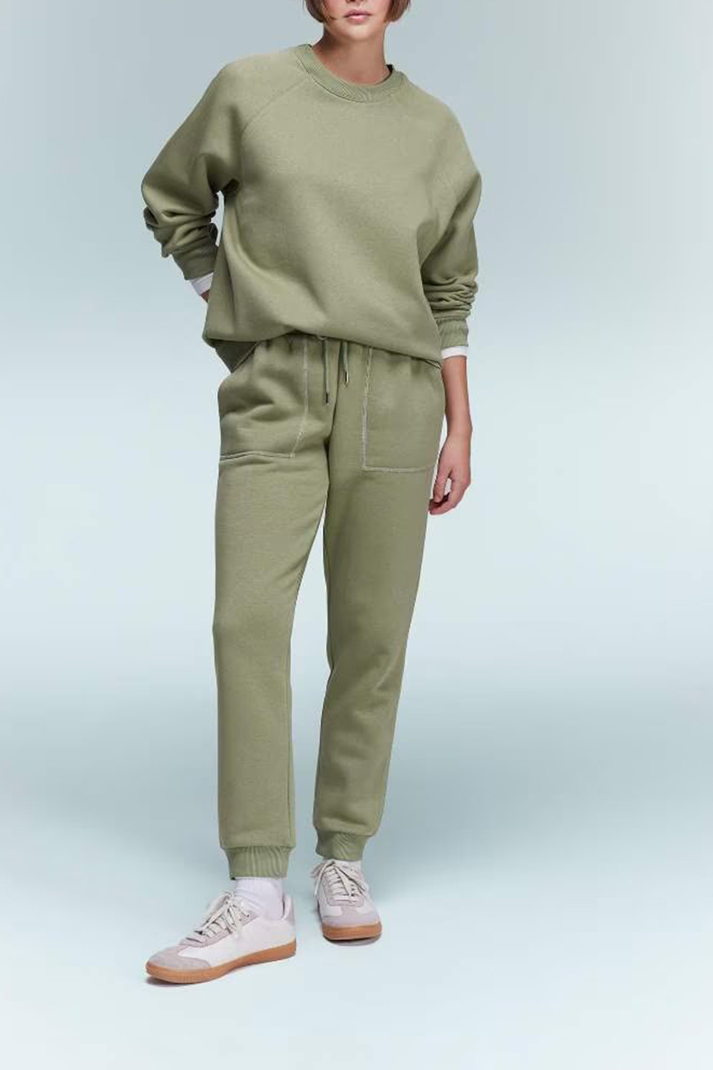 Thick Sweatshirt Fabric Trousers