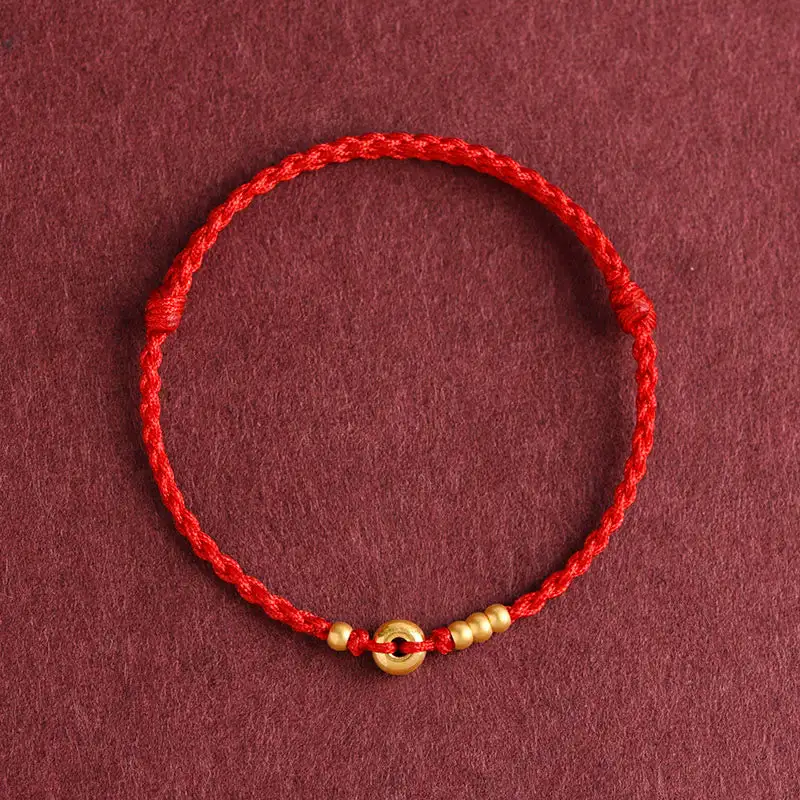 Small Buckle Design Handmade Braided Rope Bracelet Anklet