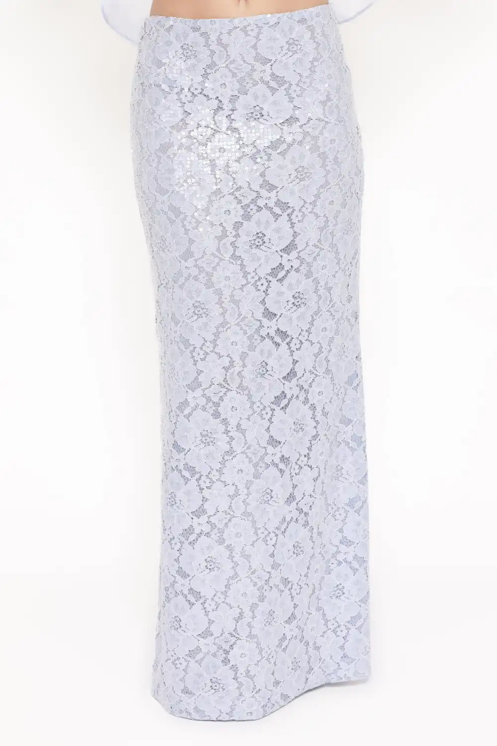 Lace Sequin Floral Skirt