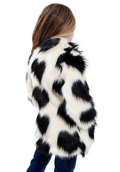 Kid's Sweetheart Faux Fur Fox Coat