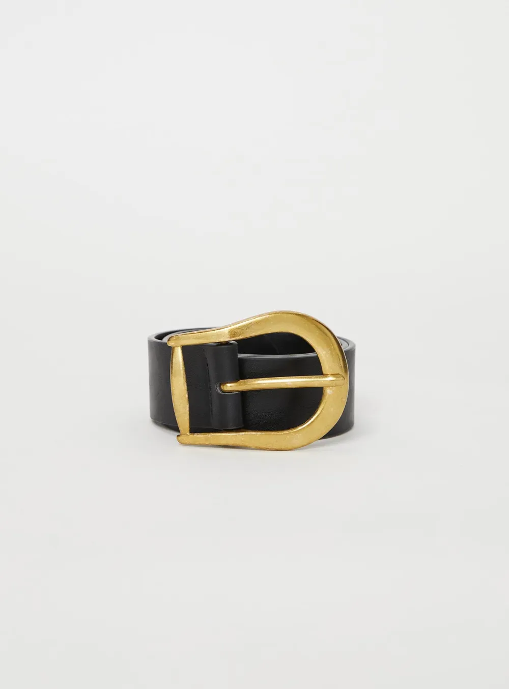 Vintage Leather Gold Belt