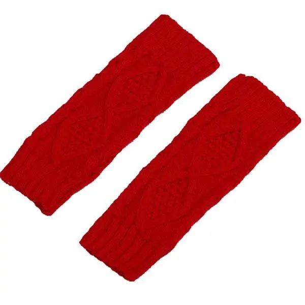 Knitted Wool Warm Half Finger Mitts 80899494C