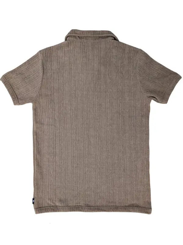 Knit Velour Knit Men's Button Down Shirt