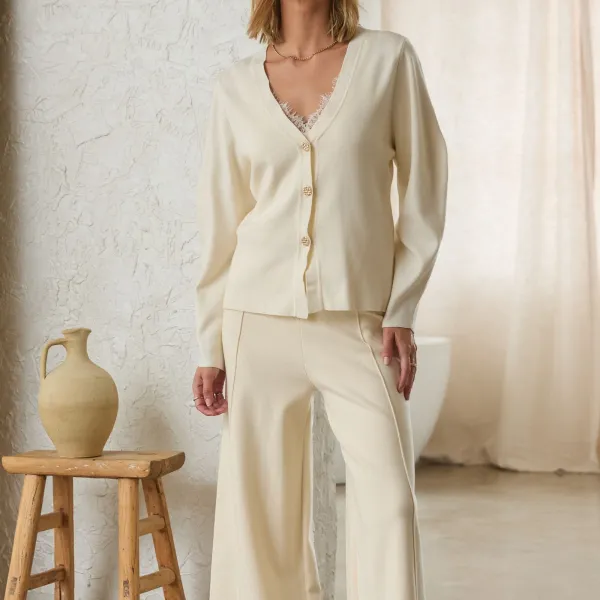 Relaxed Sculpted Knit Cardigan