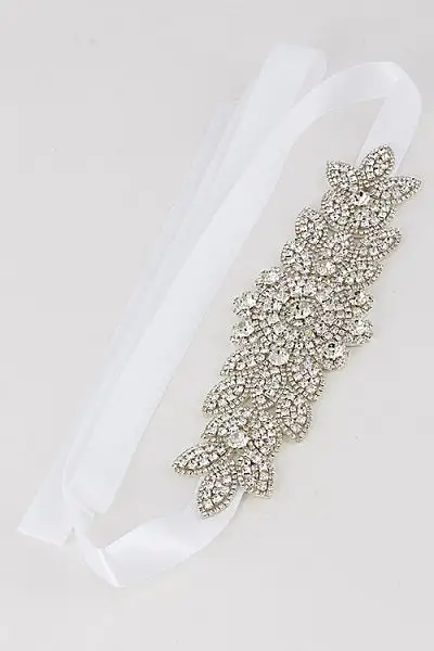 Classic Crystal Handmade Convertible Wedding Sash Belt
