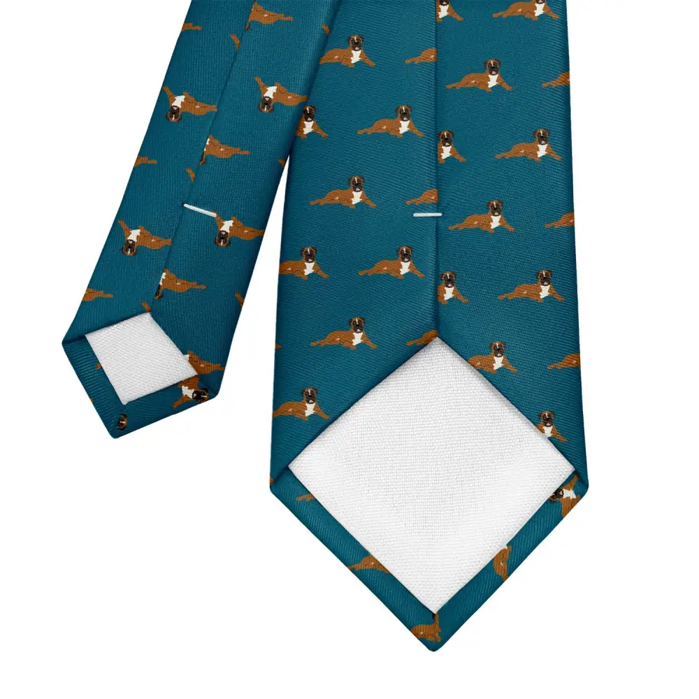 Boxer Dog Pattern Necktie